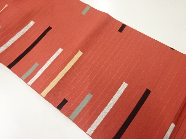 JAPANESE NAGOYA OBI / WOVEN ABSTRACT STRIPE